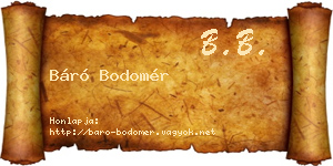 Báró Bodomér névjegykártya